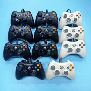 【Microsoft / マイクロソフト】11個セット 純正 Xbox 360 コントローラー CONTROLLER 有線 本体 XBOX360 エックスボックス コントローラ