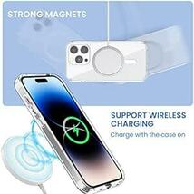 leChive 磁気クリア iPhone14Pro ケース MagSafe 対応 落下保護 黄ばみ防止 傷防止 ハードバック ス_画像4