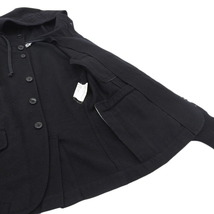 ブラック コムデギャルソン BLACK COMME des GARCONS ウール 切り替え袖 ジャケット フード付き メンズ ブラック sizeXS [Y01002]_画像5