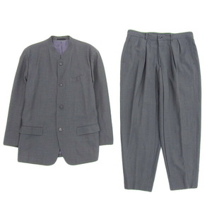  Issey Miyake ISSEY MIYAKE 90's Vintage setup wool band color suit men's charcoal gray sizeXL [Y03001]