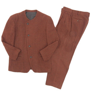  Issey Miyake ISSEY MIYAKE tweed setup jacket pants light brown group men's sizeL 90*s Vintage ME-23 FD055 [Y03002]