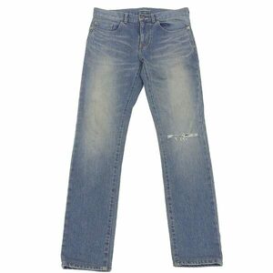  солнечный rolan Париж SAINT LAURENT Denim обтягивающий брюки мужской индиго size29 D02 M/SK-LW 489125 Y806K [Y03042]