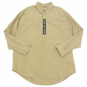 ◆未使用◆ アンダーカバー UNDERCOVER ×WTAPS コットン100% ワッペン 長袖 シャツ メンズ ベージュ sizeXL UC2B9401 2022AW [Y03106]