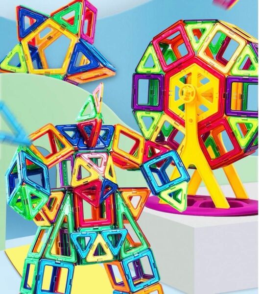 磁石ブロック 思考力を高める知育玩具 子供の想像力 マグネットブロック 磁石