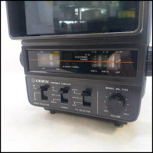 ●ORION オリオン TV-RADIO テレビラジオ TV＆FM/AM RADIO No.7152 通電/ラジオ受信OK 昭和レトロ 現状品●C2815の画像3