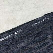 ★CHODAI CO. DELUXE ACE 長大毛織 生地 スーツ生地 ストライプ ネイビー系 NEW WOOL 布 布地 裁縫 服 服飾 現状品★G00487_画像3