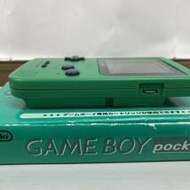 UU175 ゲーム機 任天堂 Nintendo GAMEBOY pocket ゲームボーイポケット グリーン 通電OK CFAR ゲームボーイポケット_画像6