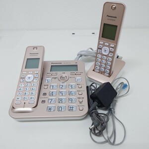 UU250 美品 Panasonic パナソニック コードレス電話機 RU・RU・RU ル・ル・ル VE-GZ51-N ピンクゴールド BARR 