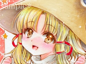 同人手描きイラスト☆東方Project☆洩矢諏訪子☆中色紙