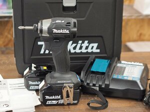 使用頻度少 makita マキタ インパクトドライバ TD173DRGXB 18V バッテリ２個・充電器セット リング発光LEDライト・コンパクト・軽量ボディ