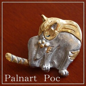 4F パルナートポック Palnart Poc タマ ネコのブローチ ネコ ねこ 猫 動物 アニマル キャット アクセサリー