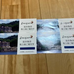 飯田グループ　株主優待券　Enospa 温浴施設 4枚セット 江の島アイランドスパ　エノスパ　江ノ島　飯田グループホールディングス　enoshima