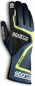 SPARCO（スパルコ） カートグローブ RUSH グレーxイエロー Mサイズ 内縫い シリコングリップ