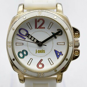 【64503】J-axis　ボーイズ腕時計　SS　ラバー　QZ
