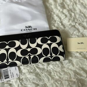 151 新品 COACH コーチ 長財布 ラウンドファスナー CP230の画像1