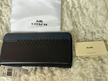 159 新品 COACH コーチ 長財布 ラウンドファスナー F21369_画像1