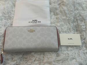 171 新品 COACH コーチ 長財布 シグネチャー ラウンドファスナー 814