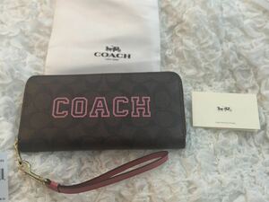 173 新品 COACH コーチ 長財布 ラウンドファスナー CB856