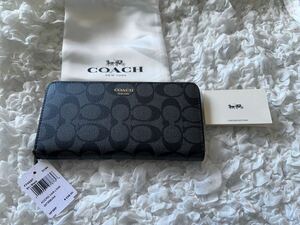 187 新品 COACH コーチ 長財布 ラウンドファスナー F74597