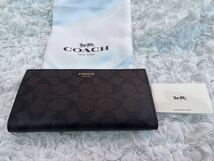 25 新品 COACH コーチ 長財布 二つ折り F74599_画像1