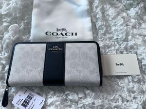 43 新品 COACH コーチ 長財布 ラウンドファスナー F54630