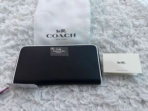 51 新品 COACH コーチ 長財布 ラウンドファスナー F12585