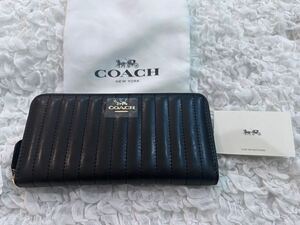 53 新品 COACH コーチ 長財布 ラウンドファスナー C2855