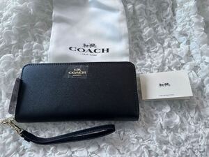 85 新品 COACH コーチ 長財布 ラウンドファスナー C4451