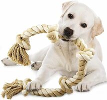 PetiFine 犬 おもちゃ ロープ 噛むおもちゃ 歯磨き ストレス発散 丈夫 中型犬 大型犬_画像1