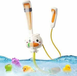 お風呂 おもちゃ HOLYFUN 水遊び 玩具 ウサギの形 シャワーヘッドおもちゃ ゼンマイ式 泳ぐお風呂おもちゃ 動物認知 強力