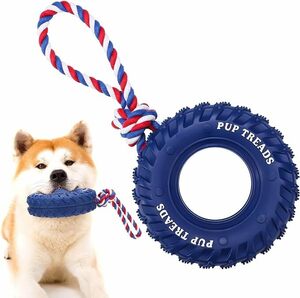  dog toy .. toy tire shape .. trim pet rope .. trim natural rubber durability not easy to break brush teeth tooth clean bad breath prevention s