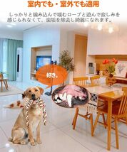 WININMETA 犬おもちゃ ロープ 犬用噛むおもちゃ 頑丈 犬ロープおもちゃ 噛む 犬用玩具 大型犬 中型犬 天然コットン 安_画像5