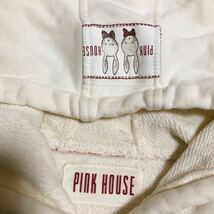 日本製 PINK HOUSE スナップボタン パーカー 白 クリーム Mサイズ ウサギ 金子 功 ピンクハウス 古着 刺繍_画像2