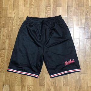 90s 韓国製 ECKO メッシュ ハーフパンツ 黒 XLサイズ 古着 エコー