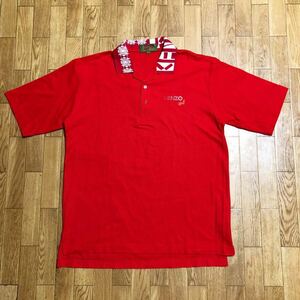 90s 日本製 KENZO GOLF ポロシャツ 赤 2サイズ 古着 ケンゾー