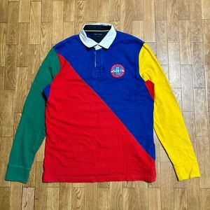Tommy Hilfiger Rugger shirt multicolor yellow color blue red green M size Tommy Hilfiger SAILING GEAR