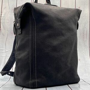 [ beautiful goods ] earth shop bag manufacture place tsuchiya bag men's rucksack backpack tone oil nme medium leather original leather A4* high capacity black navy blue 