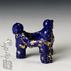 【古美味】真葛香斎 三ツ人形蓋置 茶道具 保証品 NR8r