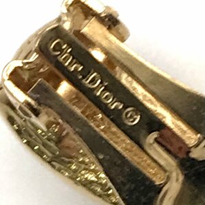 1円 展示品 Christian Dior ディオール ライン ストーン イヤリング ゴールド m12877の画像6