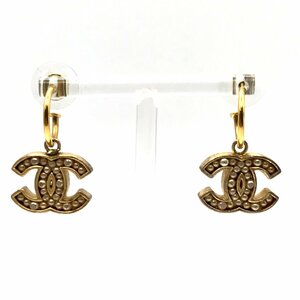 1 jpy superior article CHANEL Chanel here Mark pearl earrings Gold a3228