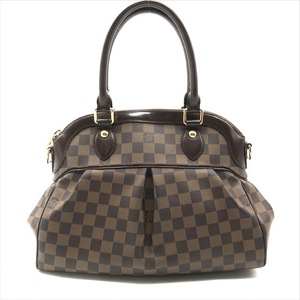 美品 LOUISVUITTON ルイヴィトン ダミエ トレヴィ ハンド バッグ PVC レザー ブラウン k1545