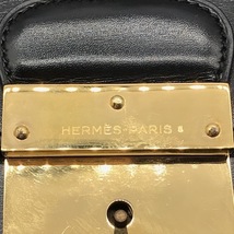 良品 HERMES エルメス キリウス ボックスカーフ ゴールド金具 ヴィンテージ クラッチ バッグ ブラック a3608_画像10