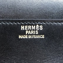 良品 HERMES エルメス キリウス ボックスカーフ ゴールド金具 ヴィンテージ クラッチ バッグ ブラック a3608_画像9