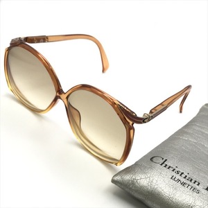 美品 Christian Dior ディオール 度入り メガネ 眼鏡 サングラス アイウェア グラデーション ブラウン m12961