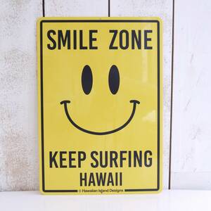 ★ハワイアン雑貨★ハワイ サインボード／ハワイ 看板／SMILE ZONE／KEEP SURFING HAWAII