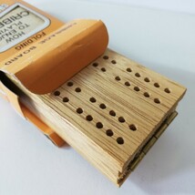 1980 HOYLE PRODUCTION INC. クリベッジボード CRIBBAGE BOARD スコアボード 木製 パブゲーム 未使用品 [レトロ ビンテージ]_画像5