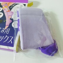 日本レッグニット おやすみ用 着圧ソックス パープル 紫色 23cm～25cm 夜用 むくみ 立ち仕事 デスクワーク 〈未使用品〉24hPa 27hPa _画像8