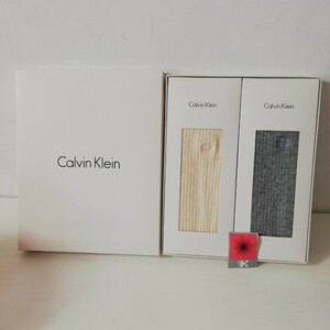 Calvin Klein カルバンクライン ギフト品 ナイガイ製 靴下 2点セット アイボリー グレー 25cm～27cm 未使用品 難あり [ ソックス くつ下 ]