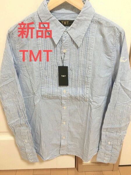 新品　TMT長袖ストライプシャツ