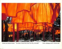 クリスト　Christo　ゲート・プロジェクト　 公式写真　+ サンプル布地　Christo and Jeanne-Claude The Gates Central Park New York_画像2